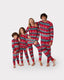 Men's Red & Green Christmas Penguin Fair Isle Print Long Pyjama Set