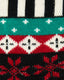 Knitted Red & Green Star Fair Isle Print Socks