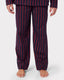 Men's Flannel Red & Navy Stripe Print Long Pyjama Bottoms