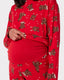 Maternity Red & White Christmas Cockapoo Print