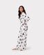 Organic Cotton White & Black Tree Print Long Pyjama set