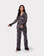 Lurex Black Zebra Sparkle Print Long Pyjama Set