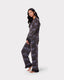 Lurex Black Zebra Sparkle Print Long Pyjama Set