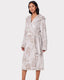 Fleece Cream Leopard Print Dressing Gown
