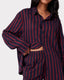 Flannel Red & Navy Stripe Print Pyjama Bottoms