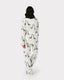 Maternity Organic Cotton Cream Giraffe Print Long Pyjama Set