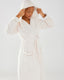 White Fluffy Hooded Robe Dressing Gown