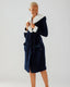 Navy Fluffy Dressing Gown