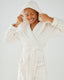 White Fluffy Hooded Dressing Gown