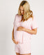 Maternity Pink Stripe Button Up Short Pyjama Set