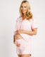 Maternity Candy Stripe Eco Button Up Short Pyjama Set