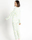 Pastel Green Whale Print Long Pyjama Set