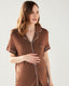 Maternity Chocolate Modal Button Up Short Pyjama Set