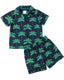 Kids' Navy Leopard Palm Print Short Pyjama Set