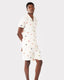 Men's Cream Ikat Jersey Button Up Short Pyjama Set