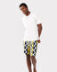 Men's White T-shirt & Wavy Holiday Shorts Pyjama Set