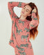 Blush Zebra Long Pyjama Set