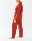 Red Check Organic Cotton Button Up Long Pyjama Set