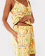 Yellow Citrus Tiles Organic Cotton Cami Short Pyjama Set