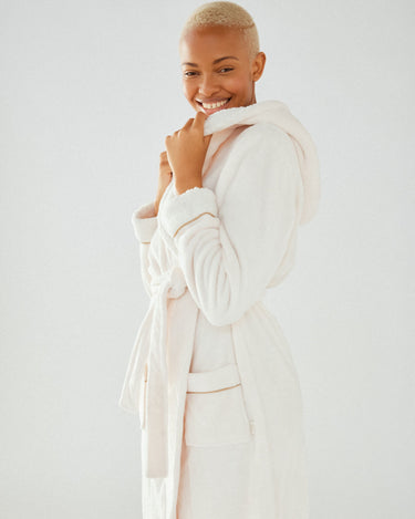 Buy Vlazom Men Dressing Gown Hooded Warm Robes Flannel Soft Bathrobe  Fluffy Housecoat for Winter Online at desertcartINDIA