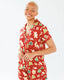 Burgundy Christmas Cookie Button Up Short Pyjama Set
