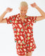 Burgundy Christmas Cookie Button Up Short Pyjama Set