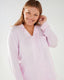 Pink Modal Button Up Long Pyjama Set
