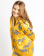 Curve Mustard Zebra Satin Long Pyjama Set