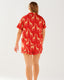 Curve Satin Red Giraffe Short Pyjama Set