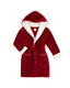 Kids' Red Fluffy Hooded Robe Dressing Gown