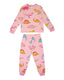 Kids' Pink Dinosaur Crewneck Long Pyjama Set