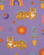 Kids' Purple Tiger Rainbow Button Up Short Pyjama Set