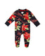 Kids' Navy Poinsettia Flower Sleepsuit